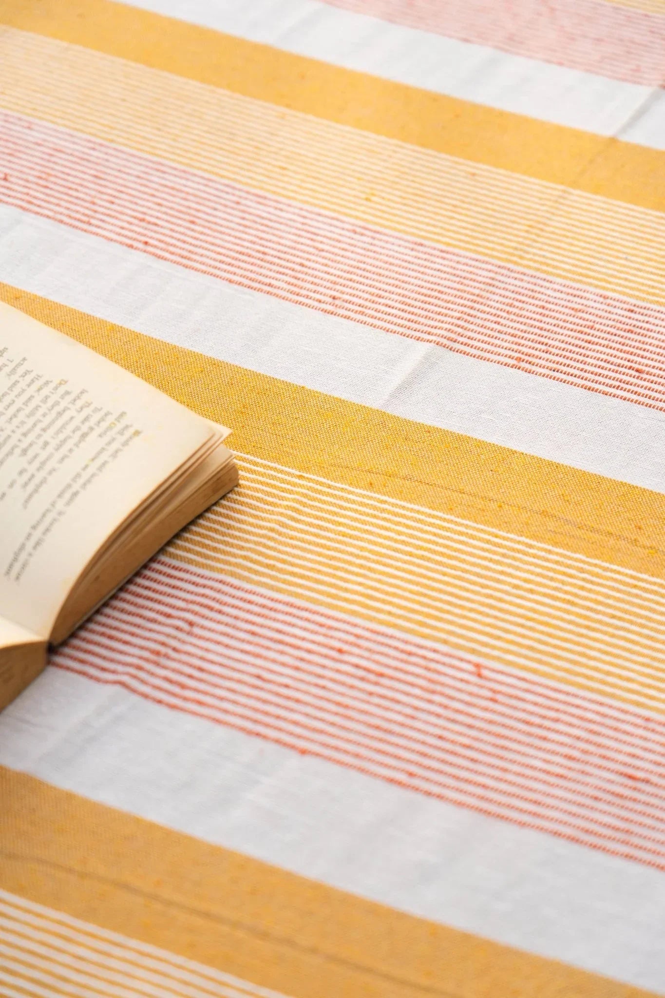 Sunset Stripes Cotton Bedspread With Pillow Covers