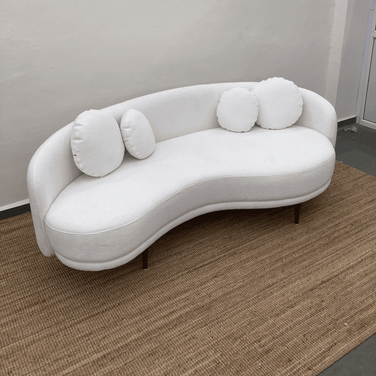 Kaya Sofa | Fabric Upholstery, Solid Teak Wood