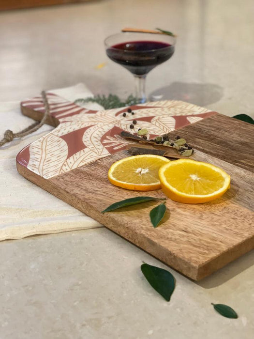 Wooden Hand Printed Platter