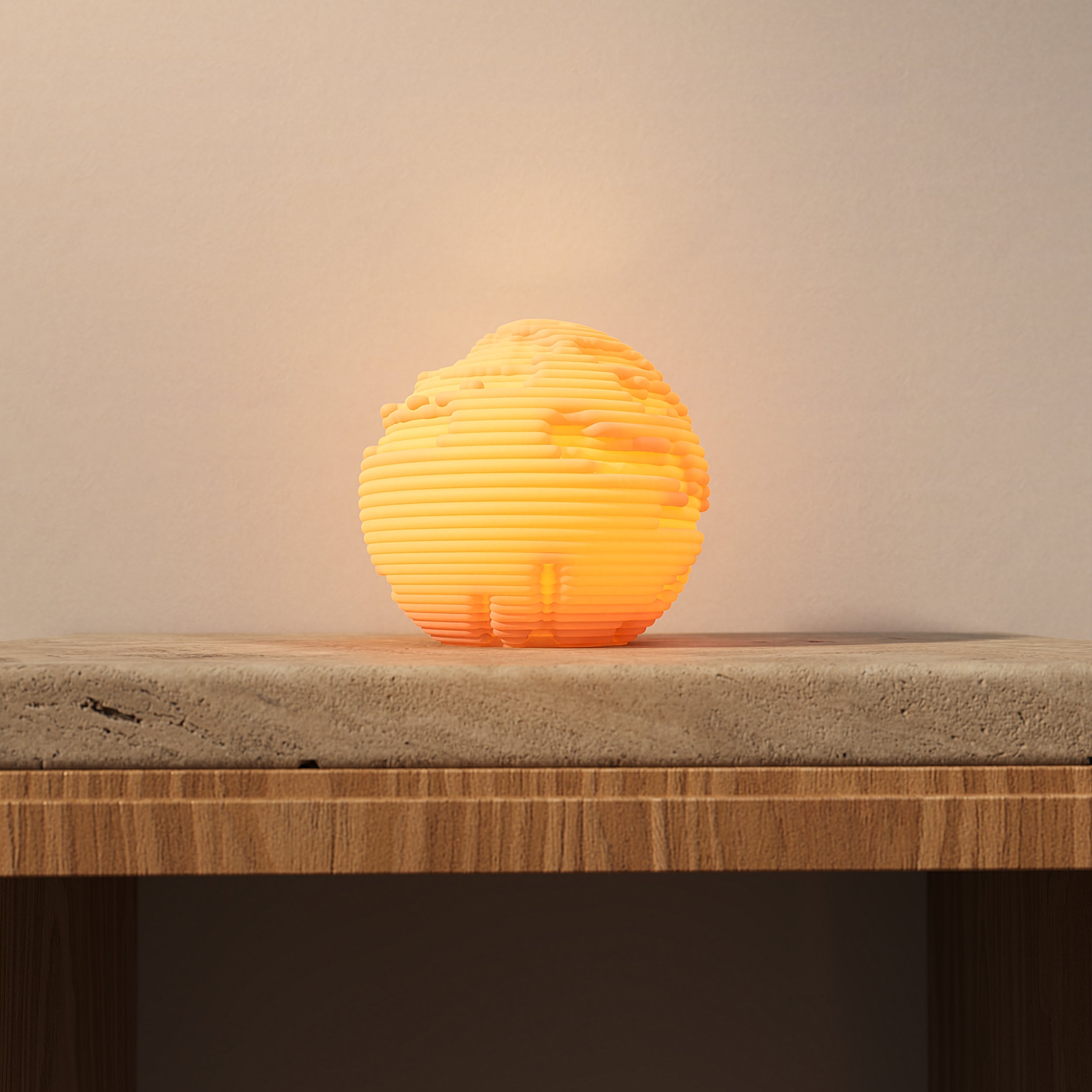 Erosion Sculpted Mini Lamp