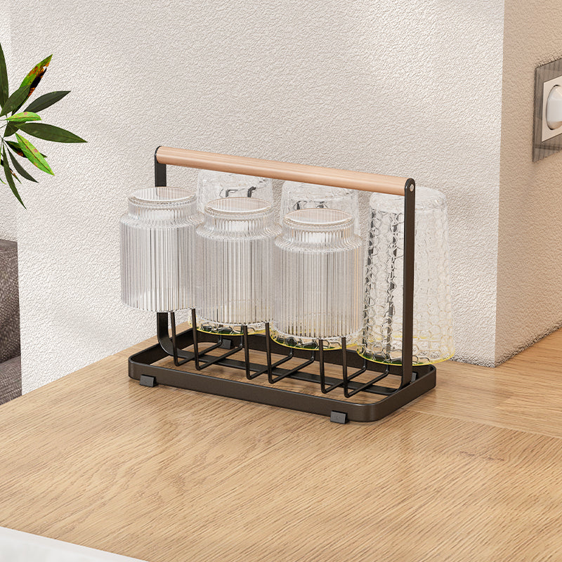 Wooden Handle  Glass Holder