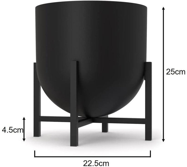 Large Planter with stand |Black