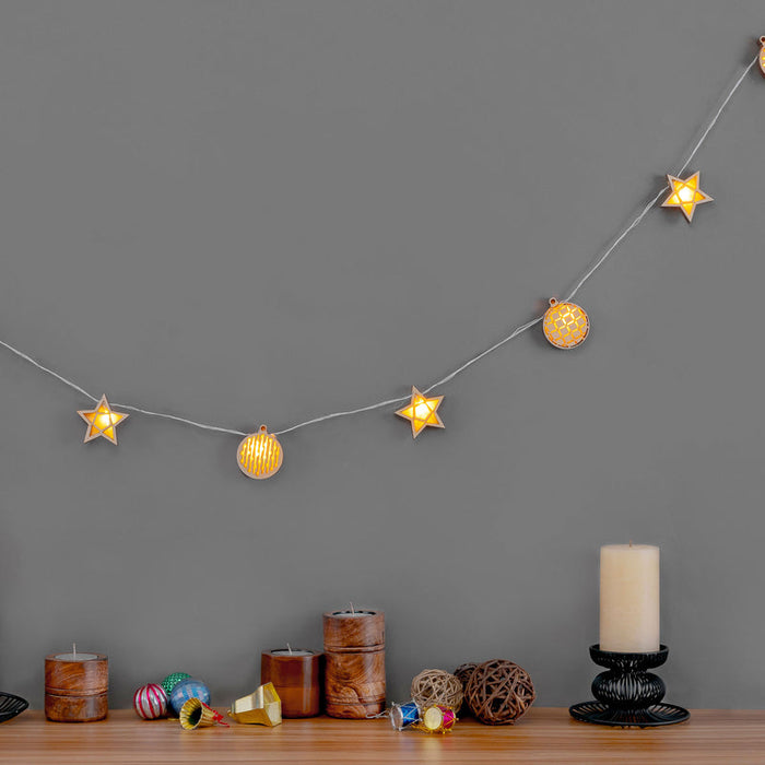 Rio Star-Bobbles 3-D Bunting | Festive Xmas Hanging Stars