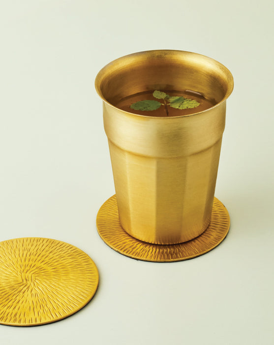 Bahaar Brass Glass | Elegant Brass Tumbler & Aesthetic Cup