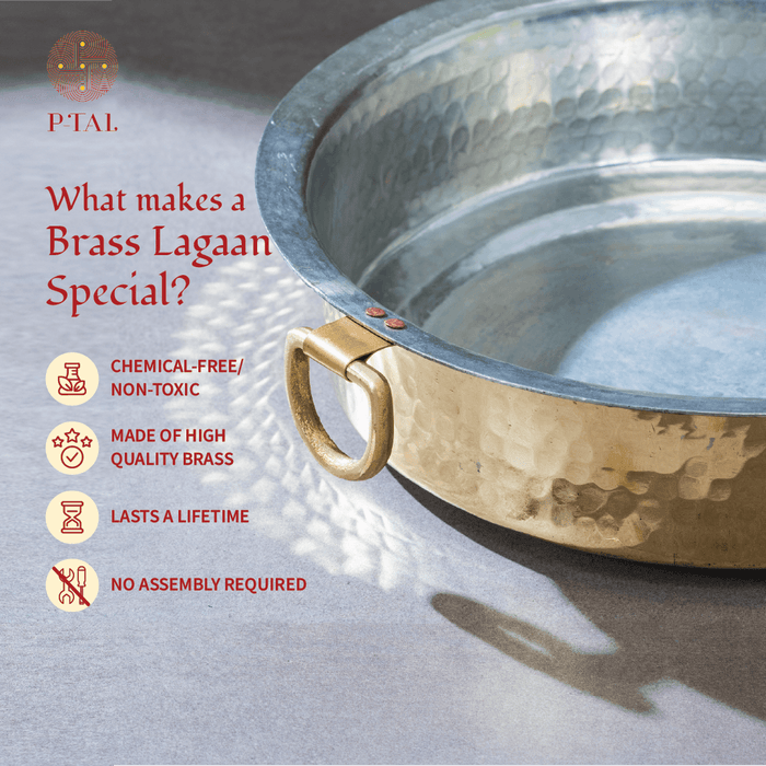 Brass Lagaan for Kitchen & Pital Non Stick Kadhai for Cooking