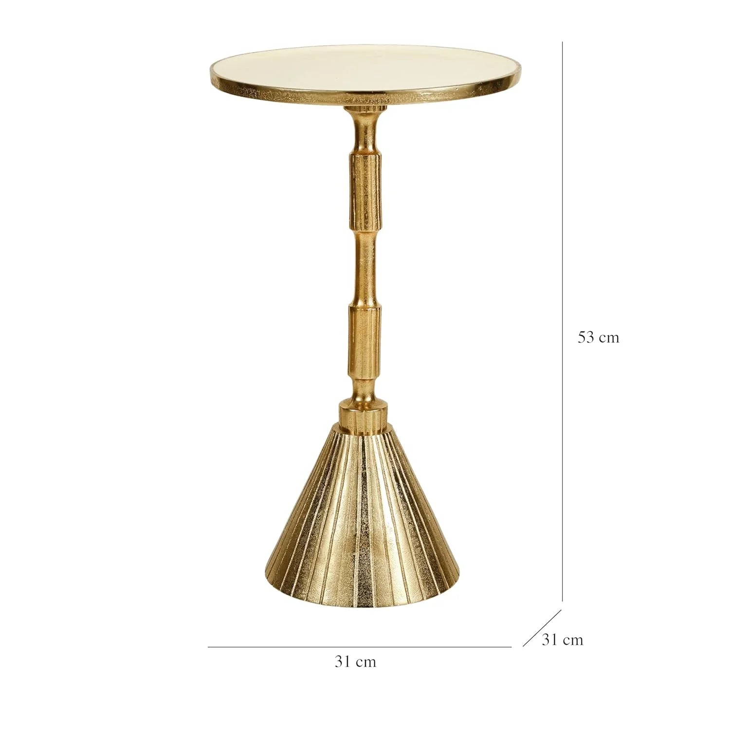 Flute Table | Gold