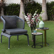 Lady Marc Nesting Tables Set of 2 | Mango Wood & Marble Side Tables for Living Room