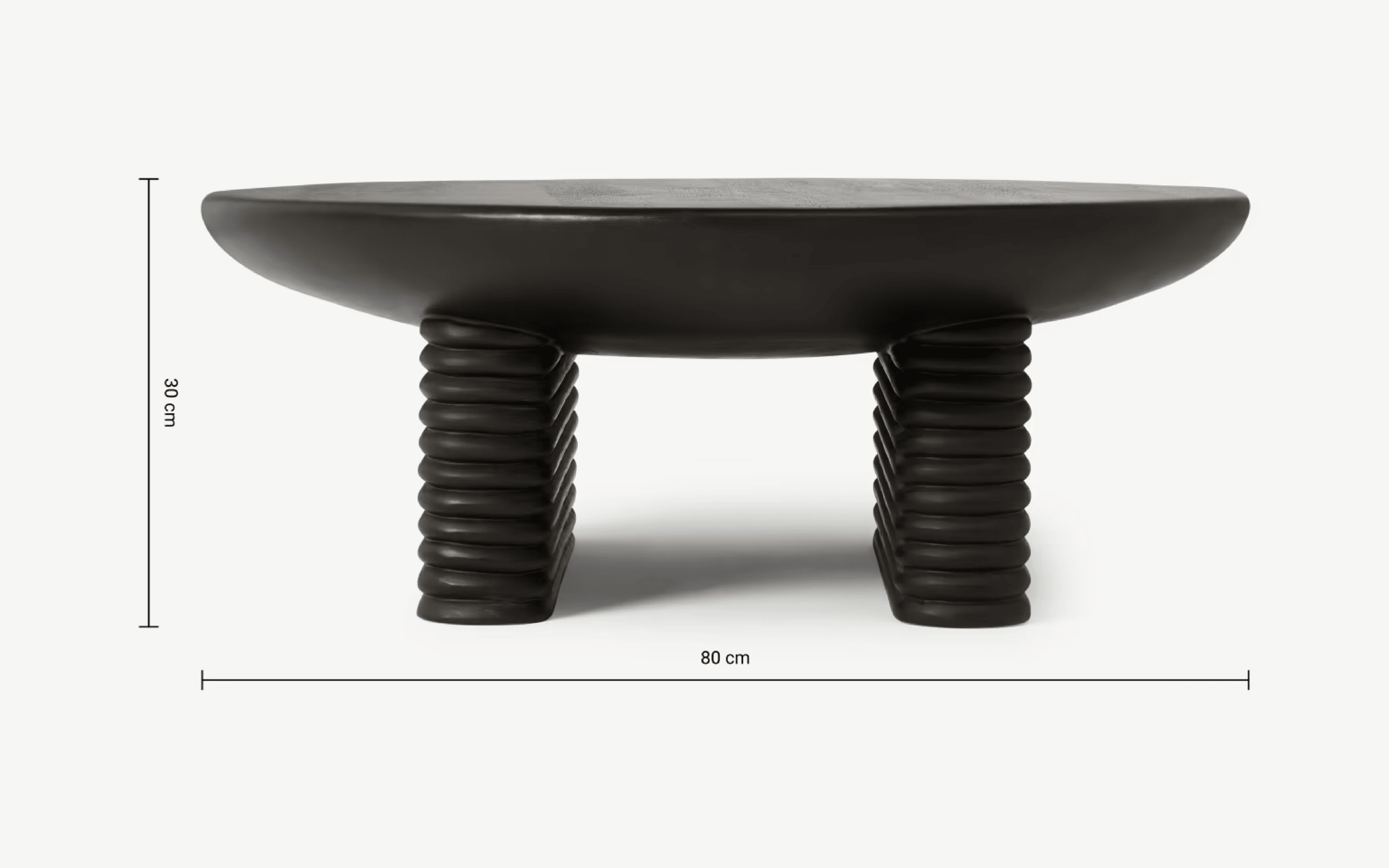 Ribbed Designer Coffee Table | Wooden Center Table for Living Room | Mango Wood Tea Table