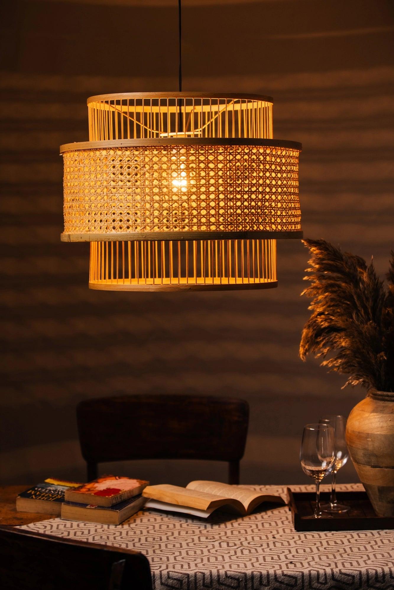 Bamboo Pendant Hanging Lampshade