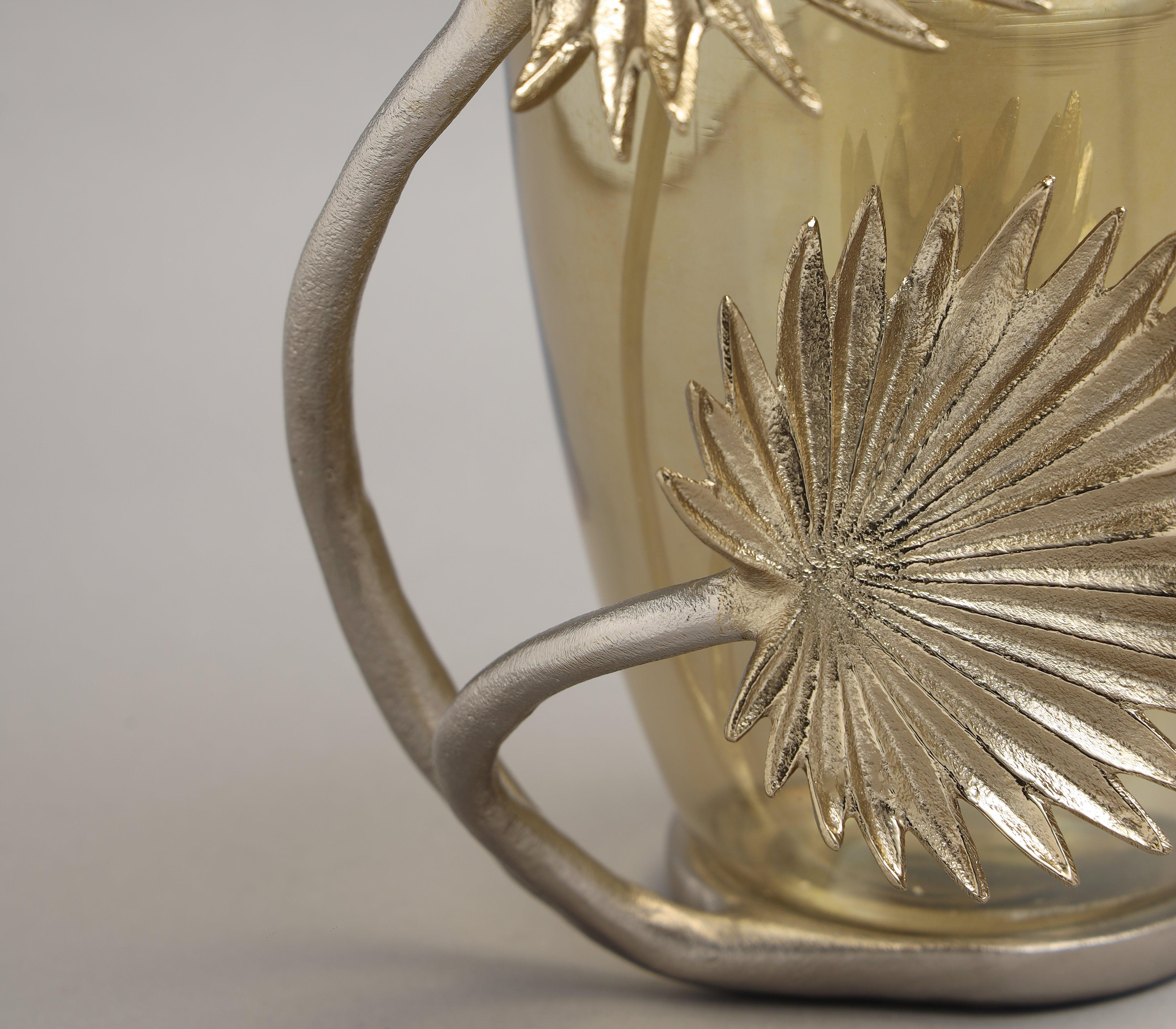 Precious Palm Vase | Gold Finished