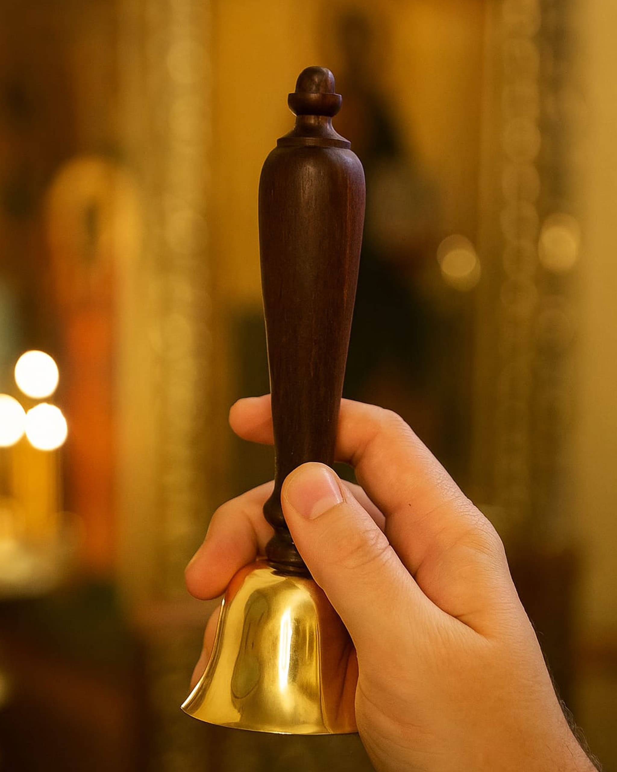 Bell_D3 | Casted Brass And Wood