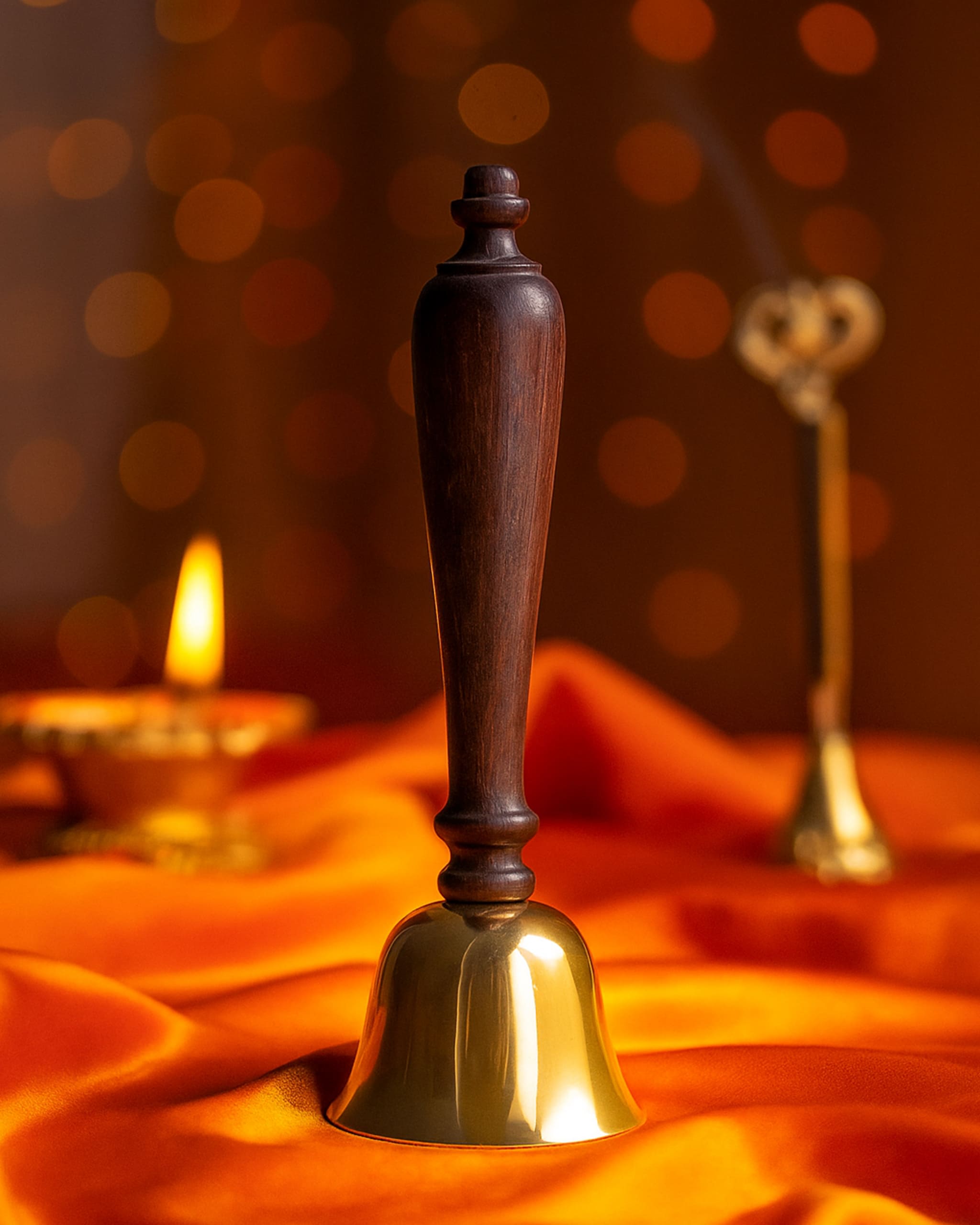 Bell_D3 | Casted Brass And Wood