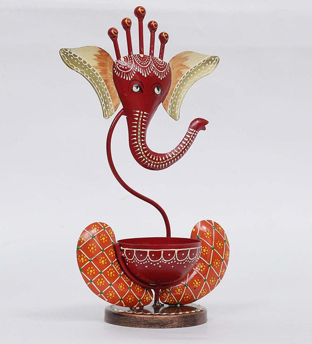 Ganesh T Lite & Candles Holder for Table Decor | Gifting Set