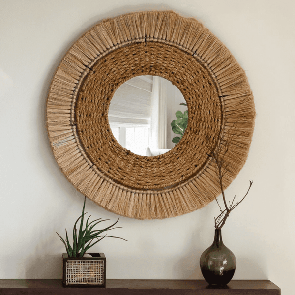 Boheme Jute Moonjh Grass Decorative Wall Mirror