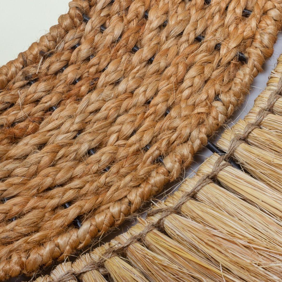 Boheme Jute Moonjh Grass Decorative Wall Mirror | Eco-friendly Boho Mirror