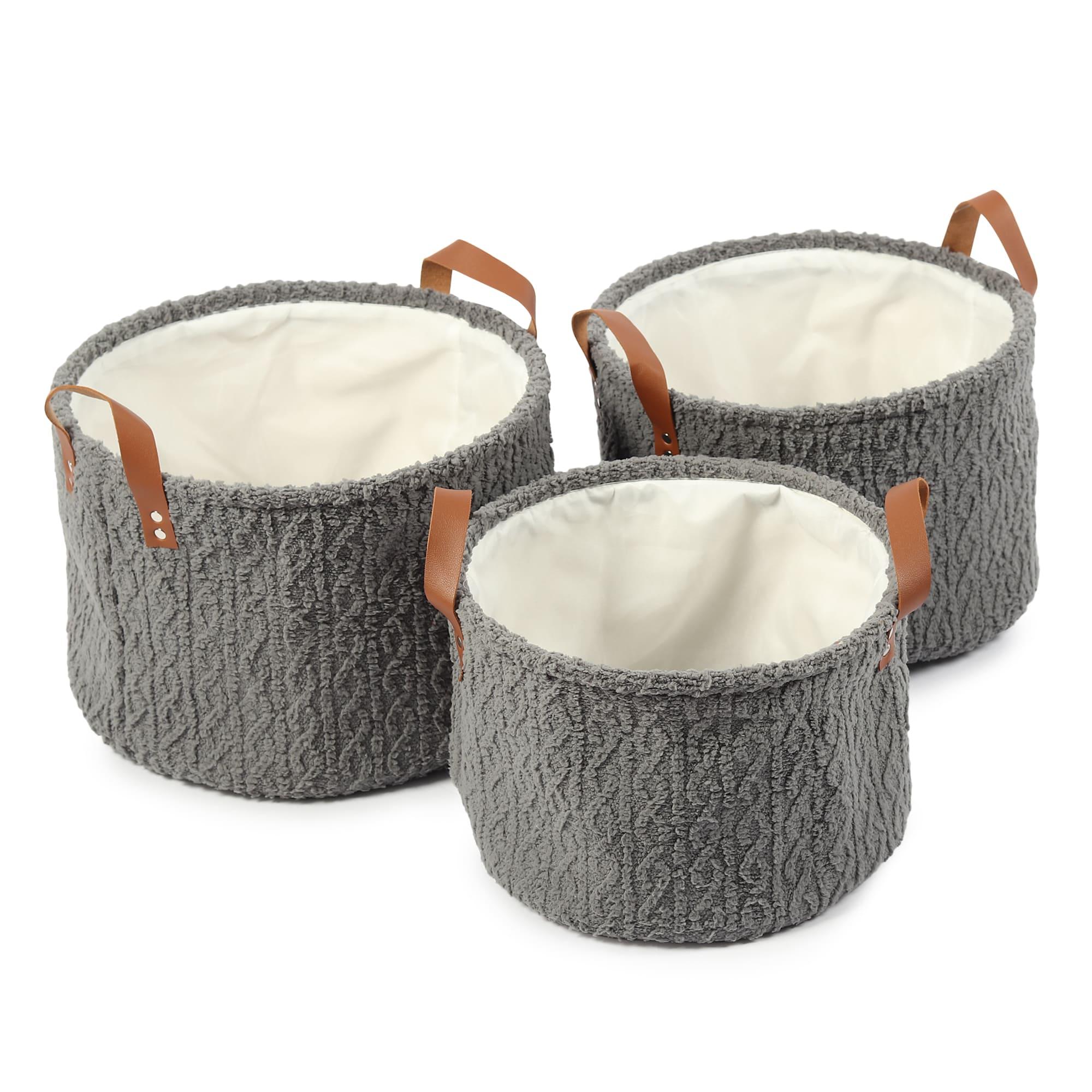 Leni Ash Grey Basket set of 3