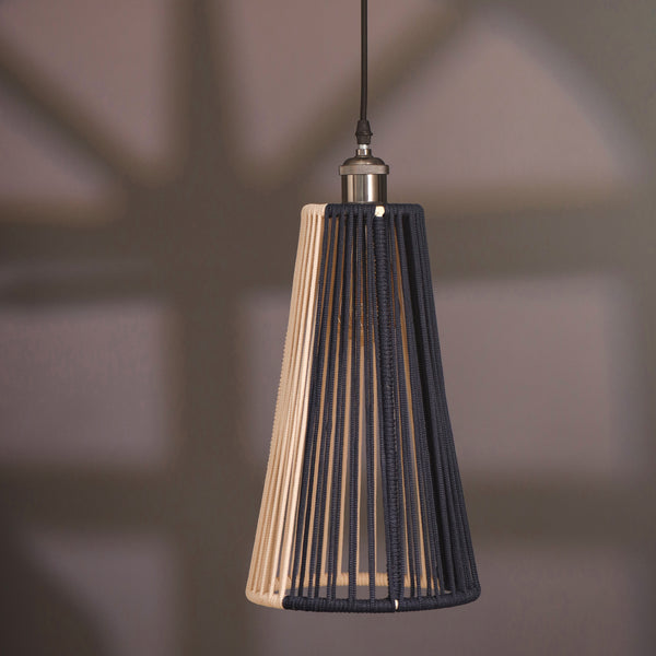 Nevy Whisper Persian Blue And Natural Pendent Lamp