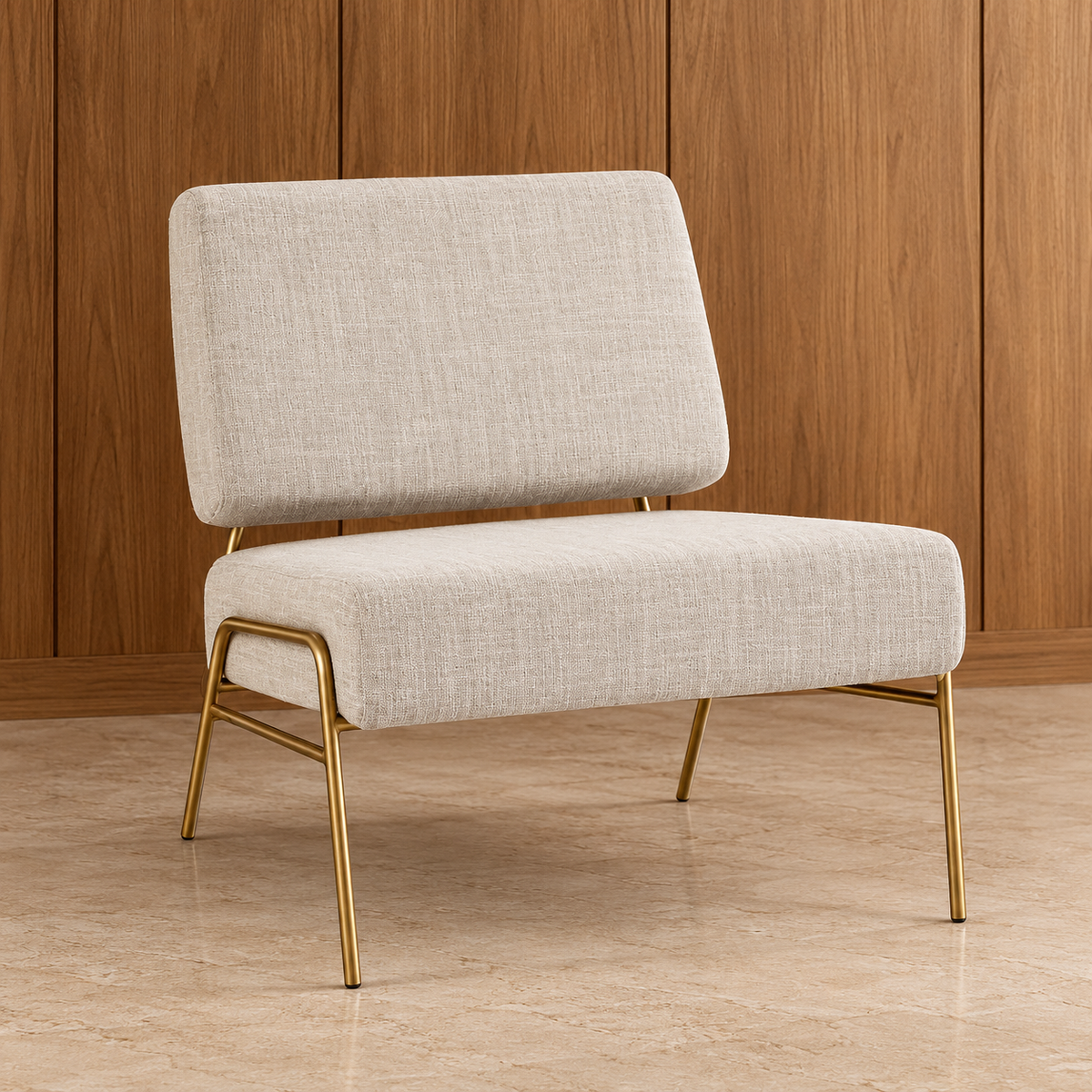Wingo Brass Finish Metal Chair