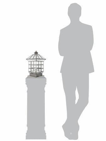 Regal Hut Shaped Beveled Single Outdoor Gate Light