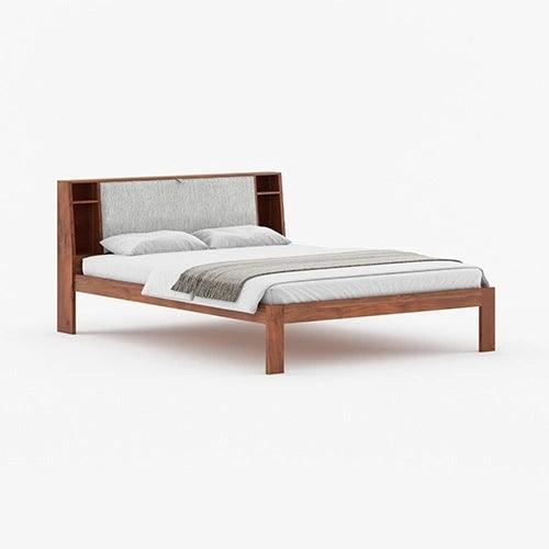 Penny Wooden King Bed with Functional Headboard | Acacia Wood