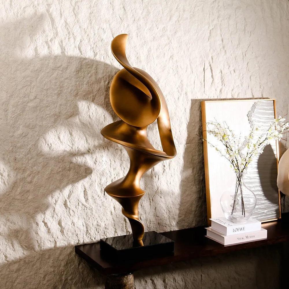 Vertical Abstract Decor Sculpture | Modern Artistic Accent Piece, Designer Showpiece