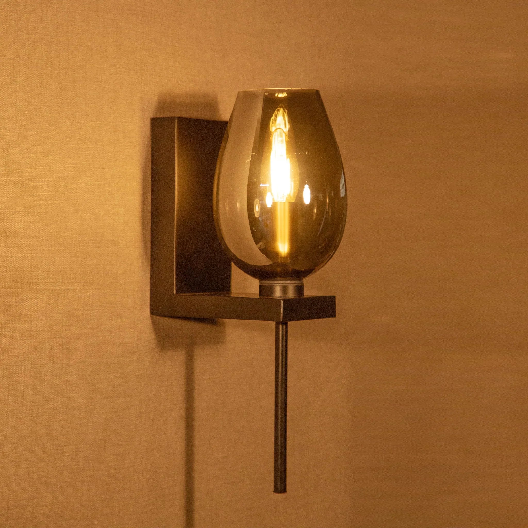 Opera Amber Glass Wall Light