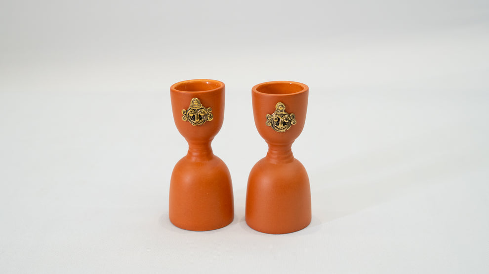 Set of Two Cocktail Glass and One Still Cup