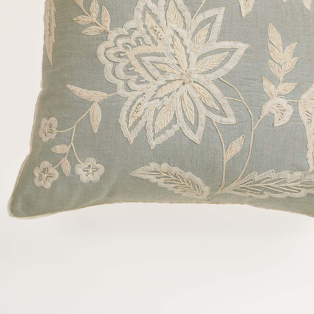 Theodore Floral Embroidered Cushion Cover