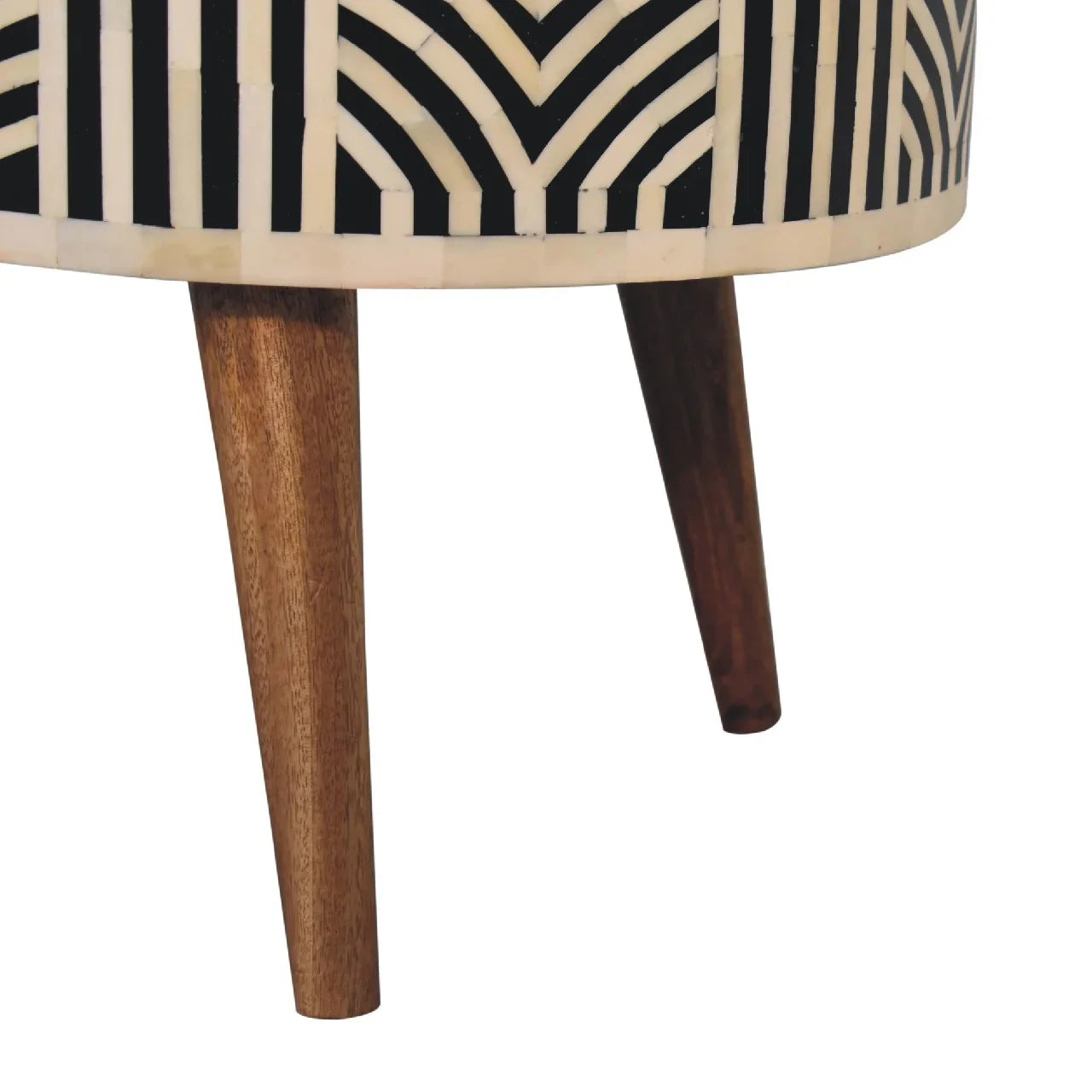 Boho Bone Inlay Console Table | Solid Mango Wood Entryway Table with Drawer