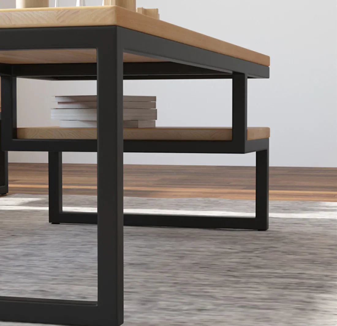 Industrial Coffee Table for Living Room | Mango Wood Sofa Center Table | Tea Table