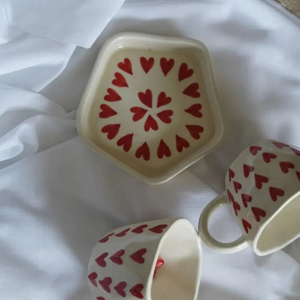 Stoneware Heart Tray