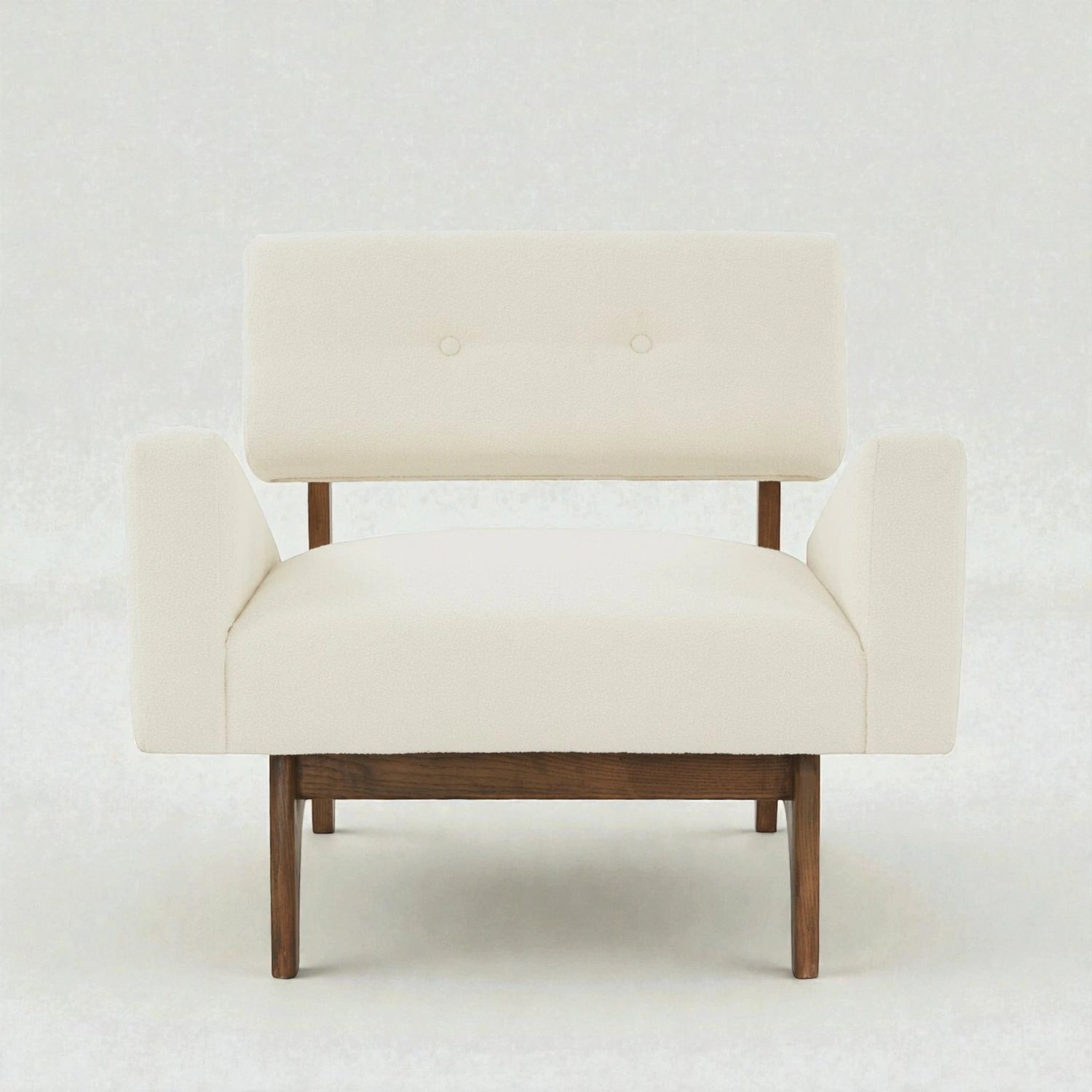 Vanessa Teak Wood & Fabric Upholstery Armchair