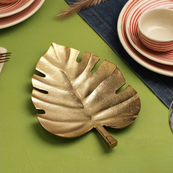 Serving Tray Platter | - Monestra Palm Leaf