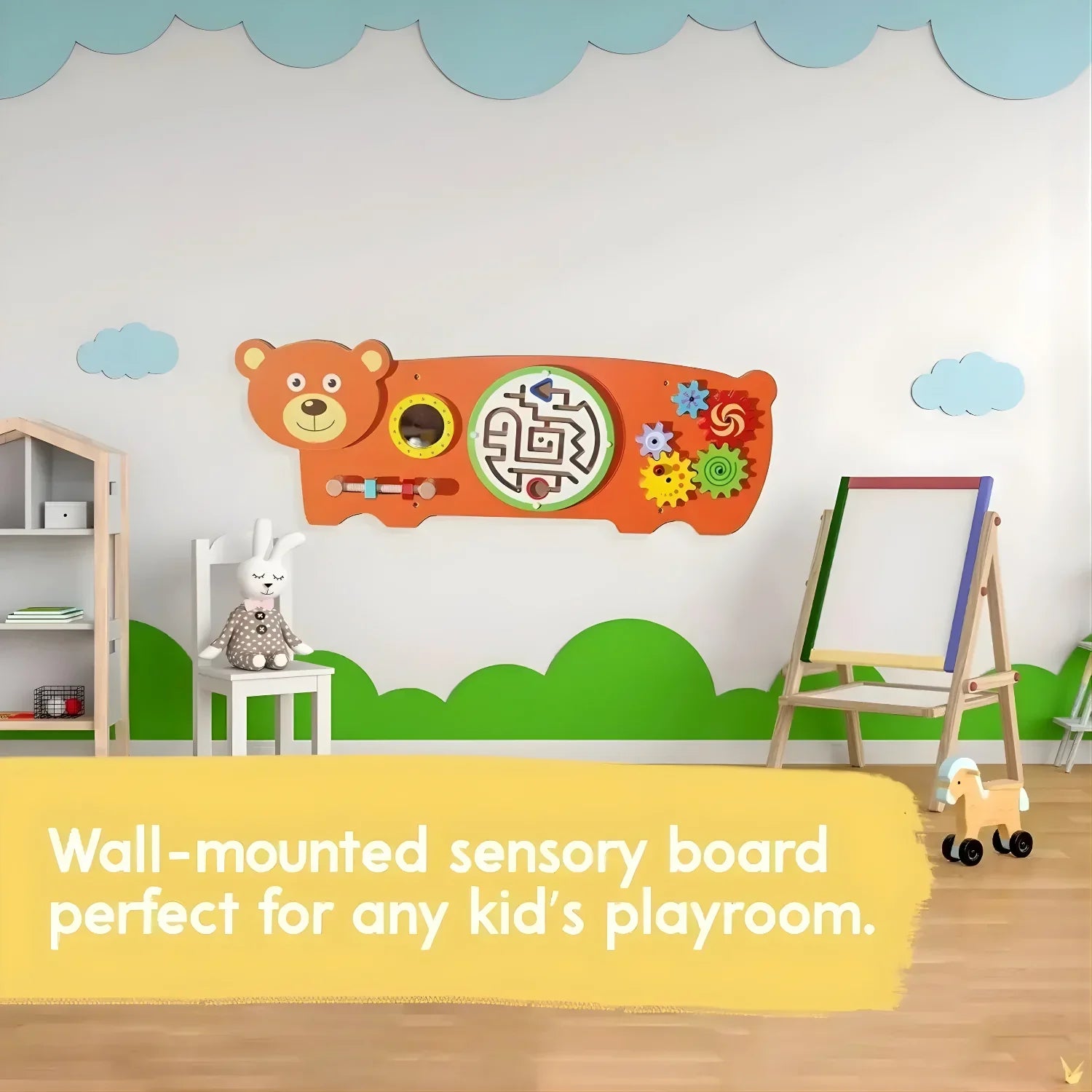 Bear Wall Toy Activity Board Educational Preschool Toy