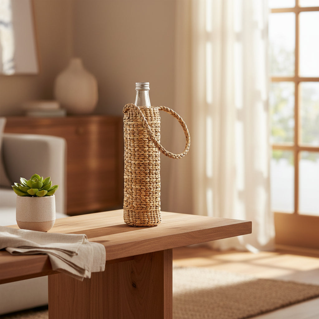 Handwoven Kauna Grass Wine Bottle Case