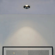 Recessed Round Nickel Finished 84mm 12W   Warm White Aluminium LED Ceiling Lamp Light
