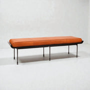 Zephvon Teak Wood And Fabric Upholstery Bench
