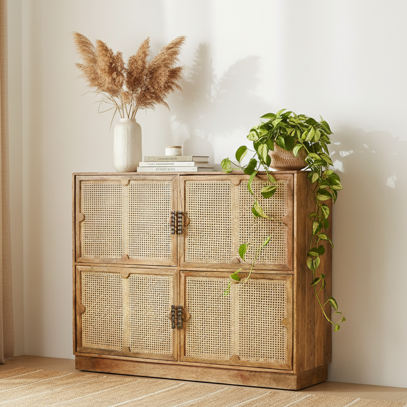 Carter Large Cabinet | Sofa Side Table for Home Decor