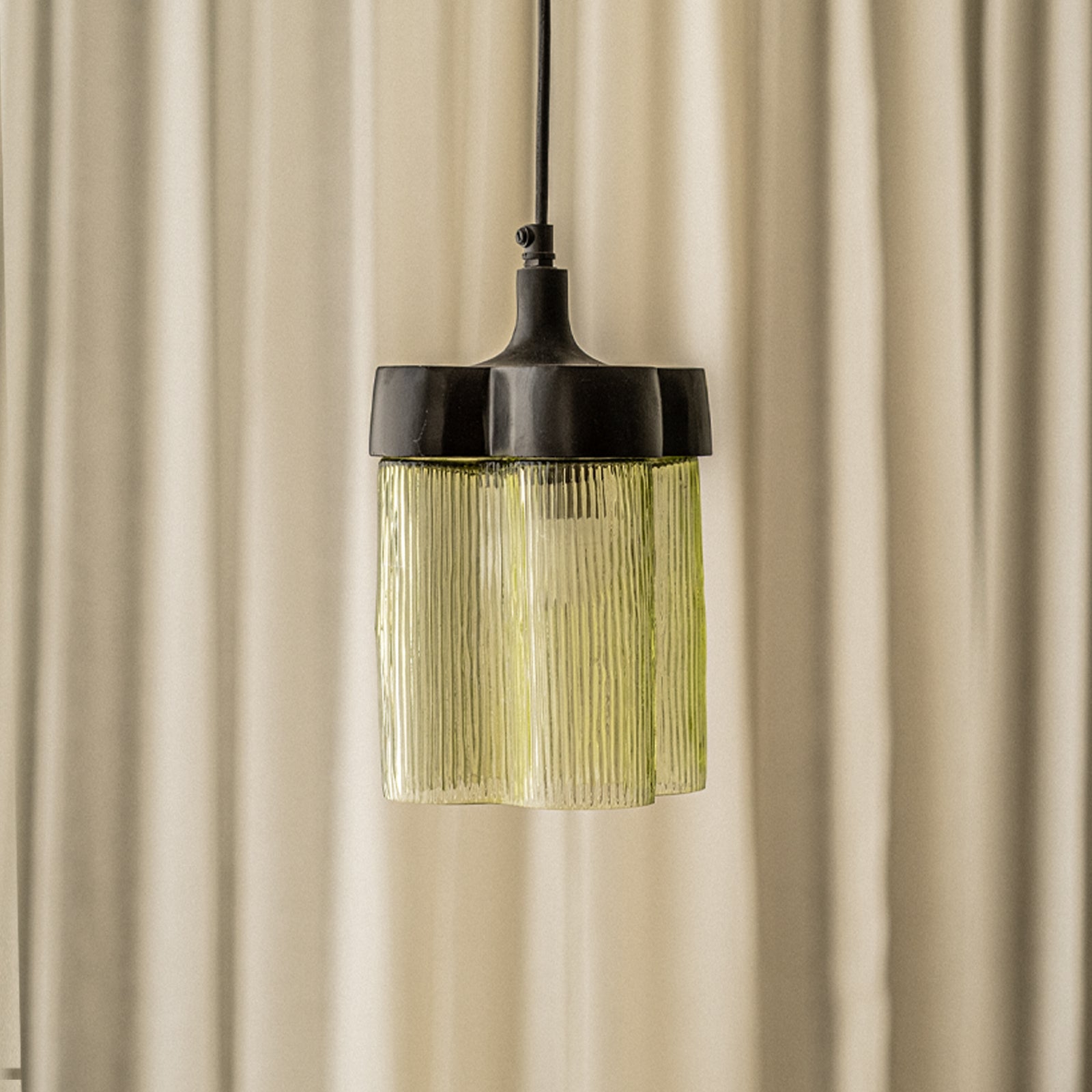 Furrow Hanging Lamp Small  | Mild Steel and Glass
