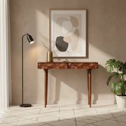 Franklin Console Table | Solid Sheesham Wood Entryway Table with Drawers & Marquetry Design
