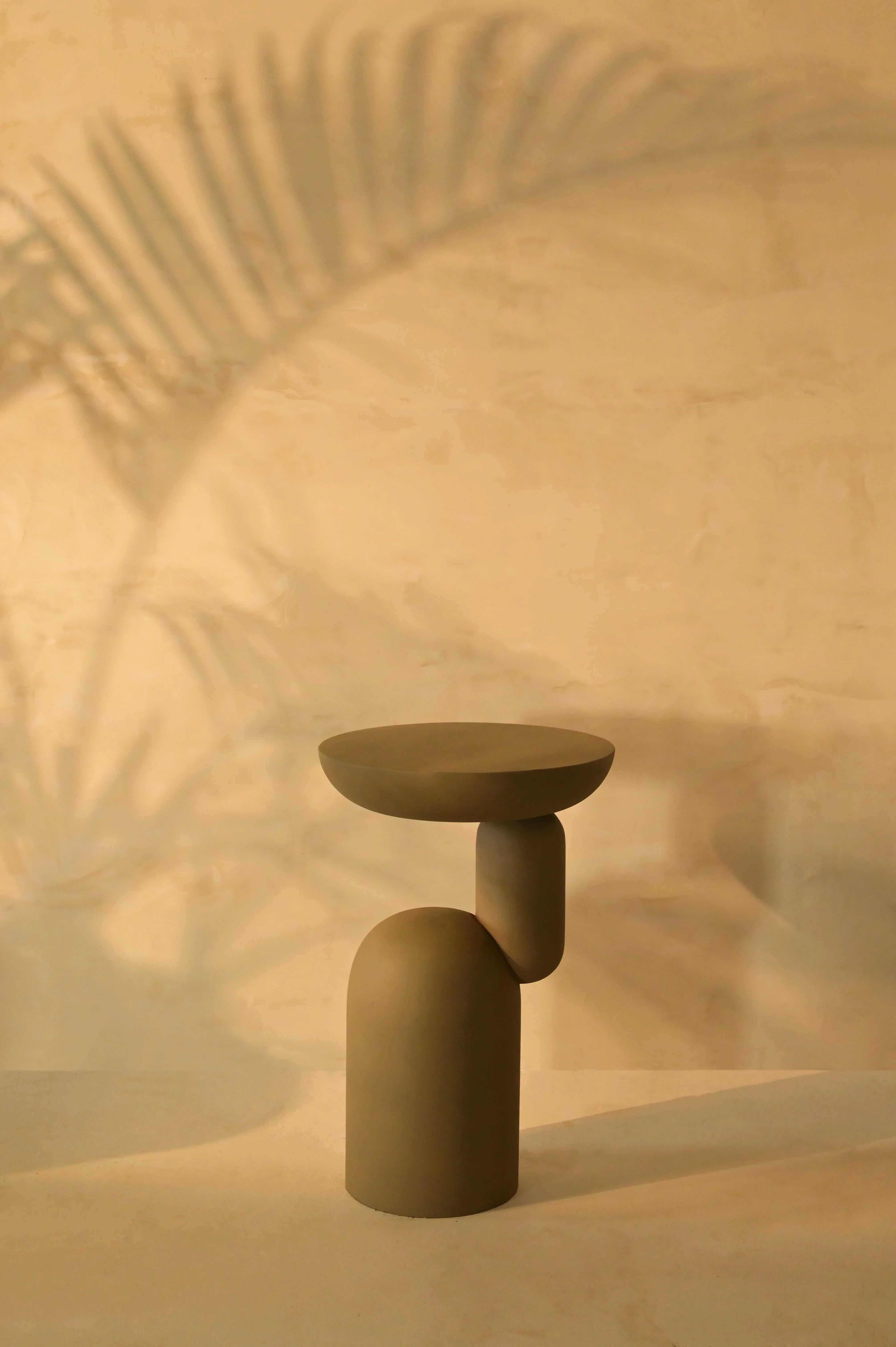 Grove Sculptural Side Table for Living Room | Designer Accent Table | Antique Corner Table