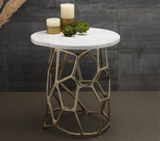 Sacred Geometry Side Table for Living Room | Designer End Tables | Decorative End Tables