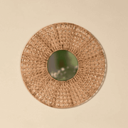 Cane Round Wall Mirror | Decorative Wall Mirror for Home | Unique Design Mirror