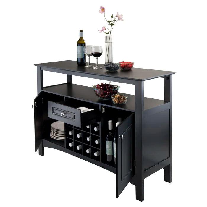 Bottled Up Bar Cabinet In Solid Wood