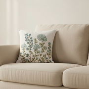 Azure Bloom Pillow Cover