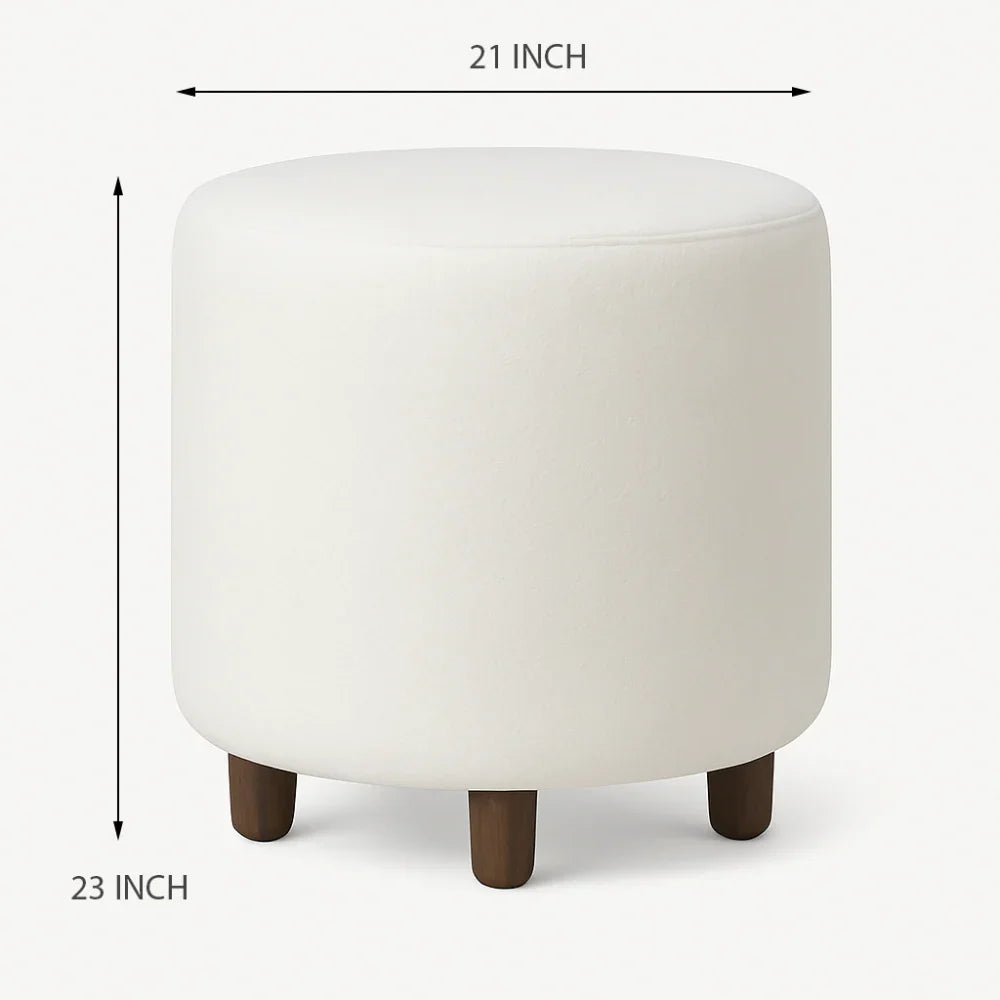 Large Sized Round Sofa Ottoman Footstool