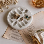 Handcrafted Concrete Ring Cove | Stone-Shaped Jewelry Holder & Trinket Dish