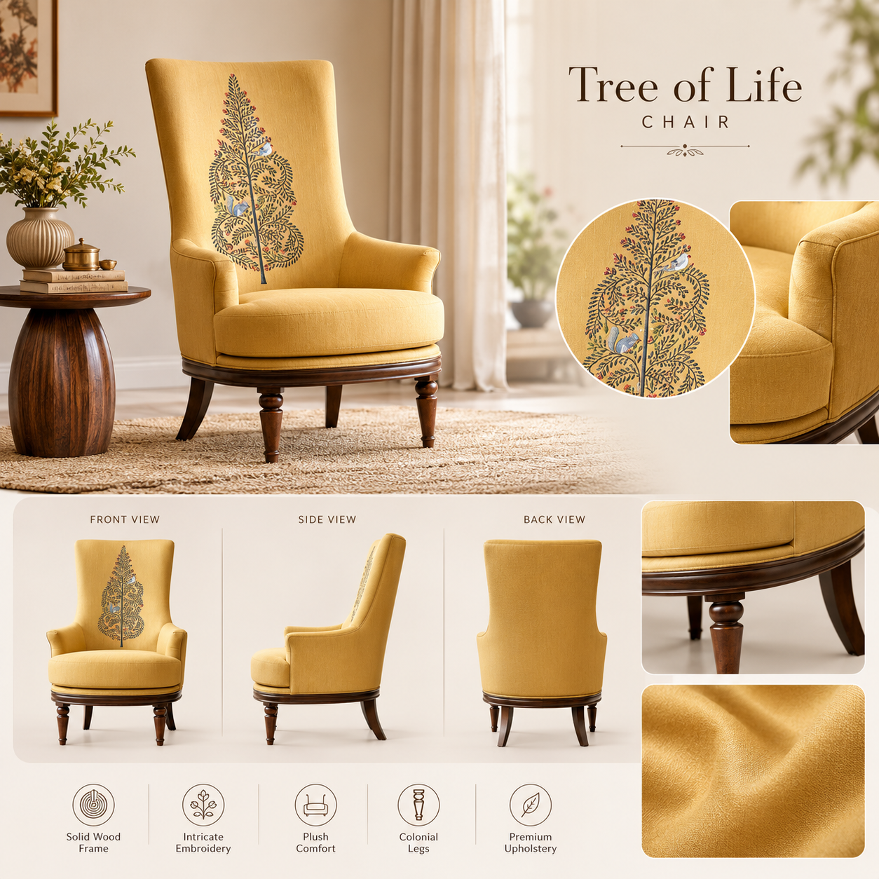 Tree of Life High Back Chair
