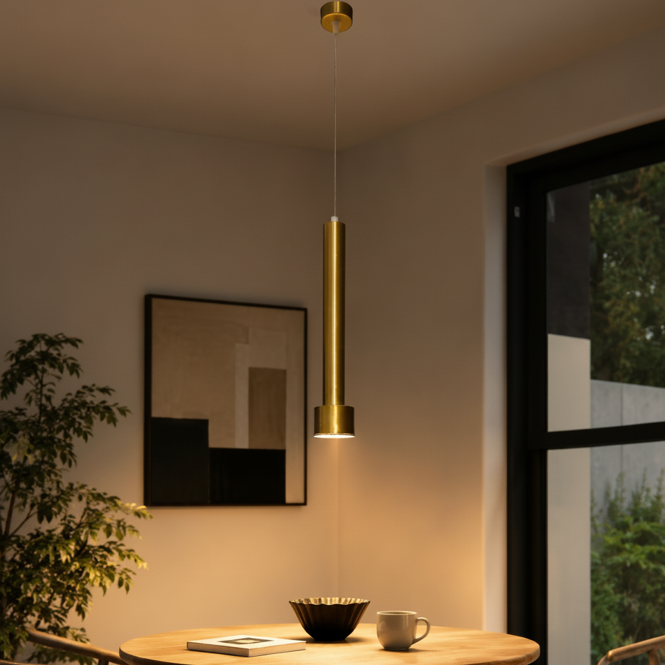 Gold Iron Hanging Light | Inbuilt LED |  Veyra