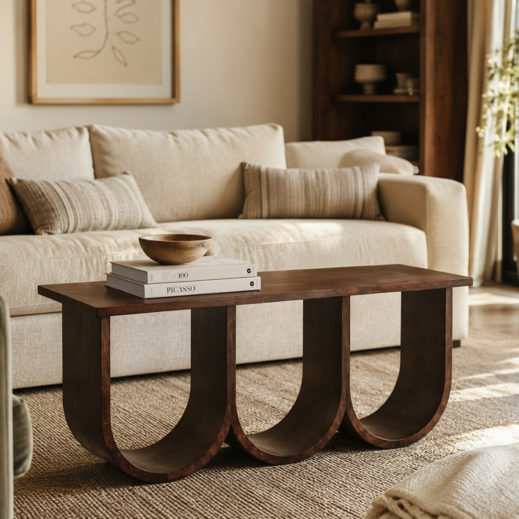 Triple Open Style Coffee Table